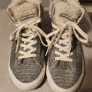Tommy Bahama Gray and Cream High-Top Sneakers